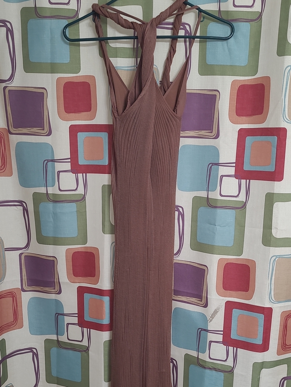 DION LEE Rust-Brown Pleated Maxi Dress - Picture 7 of 9